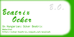 beatrix ocker business card